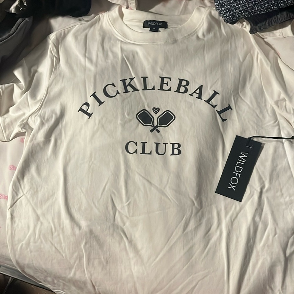 Wildfox pickleball t shirt medium 100% cotton